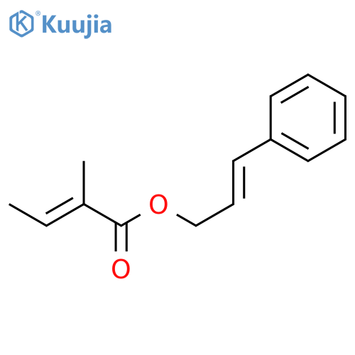 2-BUTENOIC ACID, 2-METHYL-, (2E)-3-PHENYL-2-PROPENYL ESTER, (2E)- structure