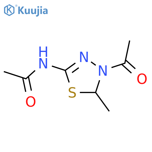 Acetamide, N-(4-acetyl-4,5-dihydro-5-methyl-1,3,4-thiadiazol-2-yl)- structure