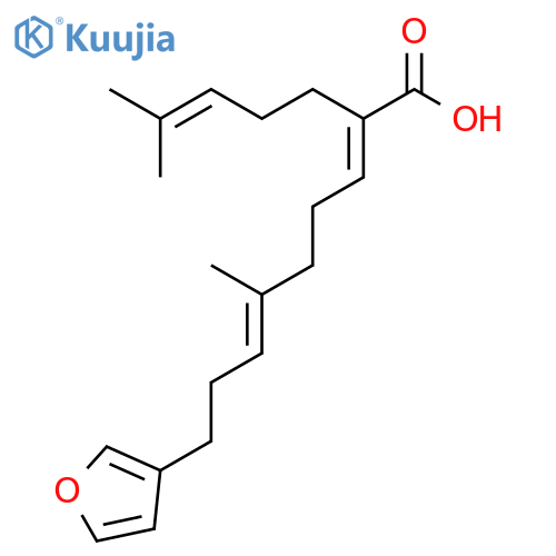 (2E,6E)-9-(furan-3-yl)-6-methyl-2-(4-methylpent-3-en-1-yl)nona-2,6-dienoic acid structure