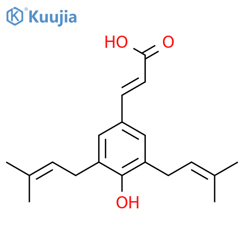 2-Propenoic acid,3-[4-hydroxy-3,5-bis(3-methyl-2-buten-1-yl)phenyl]-, (2E)- structure