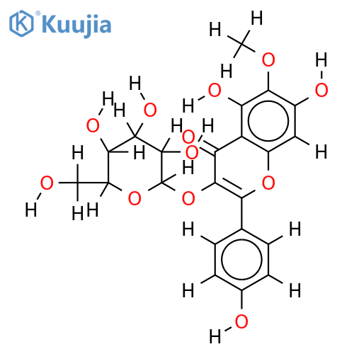 3-O-beta-D-Galactopyranoside-3,4',5,7-Tetrahydroxy-6-methoxyflavone structure