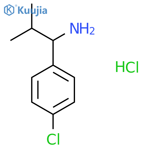 1-(4-Chlorophenyl)-2-methylpropan-1-amine hydrochloride structure