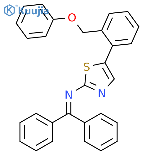 2-Thiazolamine, N-(diphenylmethylene)-5-[2-(phenoxymethyl)phenyl]- structure