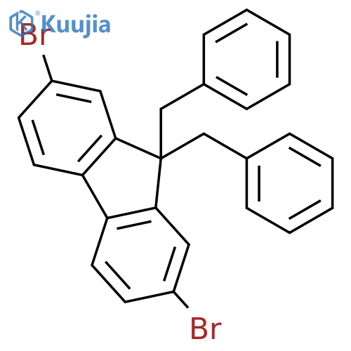 9H-FLUORENE, 2,7-DIBROMO-9,9-BIS(PHENYLMETHYL)- structure