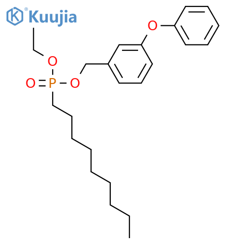 Phosphonic acid, nonyl-, ethyl (3-phenoxyphenyl)methyl ester structure