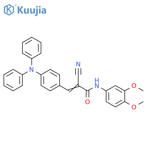 2-Cyano-N-(3,4-dimethoxyphenyl)-3-[4-(diphenylamino)phenyl]-2-propenamide structure