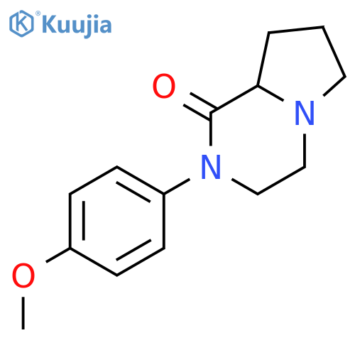 hexahydro-2-(4-methoxyphenyl)-Pyrrolo[1,2-a]pyrazin-1(2H)-one structure