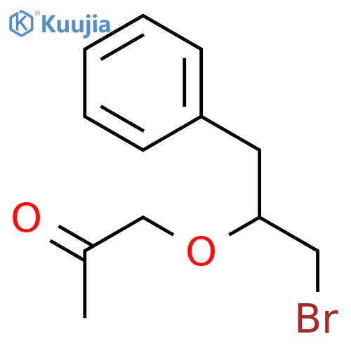 2-Propanone, 1-[1-(bromomethyl)-2-phenylethoxy]- structure