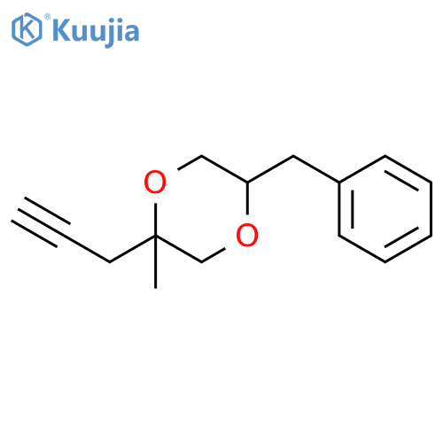 1,4-Dioxane, 2-methyl-5-(phenylmethyl)-2-(2-propynyl)- structure