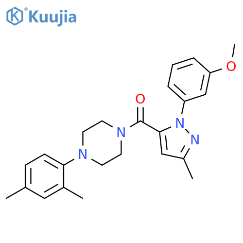 Piperazine,1-(2,4-dimethylphenyl)-4-[[1-(3-methoxyphenyl)-3-methyl-1H-pyrazol-5-yl]carbonyl]- structure