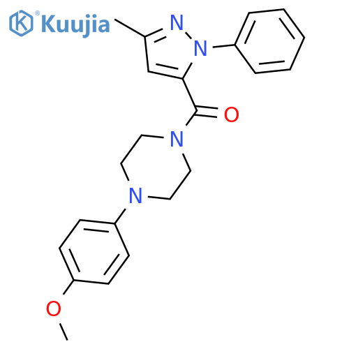 Piperazine,1-(4-methoxyphenyl)-4-[(3-methyl-1-phenyl-1H-pyrazol-5-yl)carbonyl]- structure
