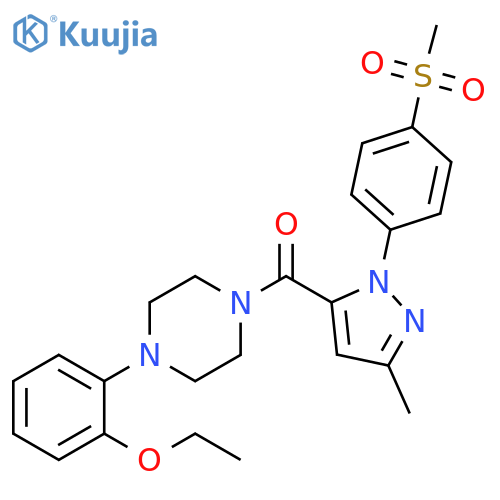 Piperazine,1-(2-ethoxyphenyl)-4-[[3-methyl-1-[4-(methylsulfonyl)phenyl]-1H-pyrazol-5-yl]carbonyl]- structure