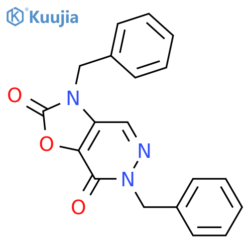 Oxazolo[4,5-d]pyridazine-2,7(3H,6H)-dione, 3,6-bis(phenylmethyl)- structure