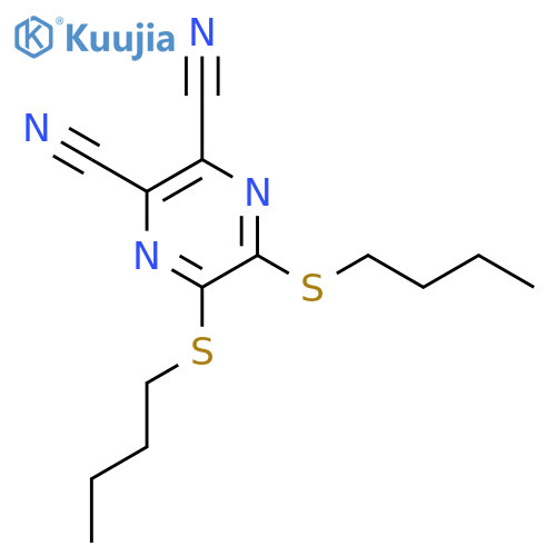 2,3-PYRAZINEDICARBONITRILE, 5,6-BIS(BUTYLTHIO)- structure