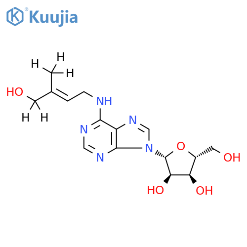 6-[(E)-4-Hydroxy-3-methylbut-2-enylamino]-9-β-D-ribofuranosylpurine-d5 structure