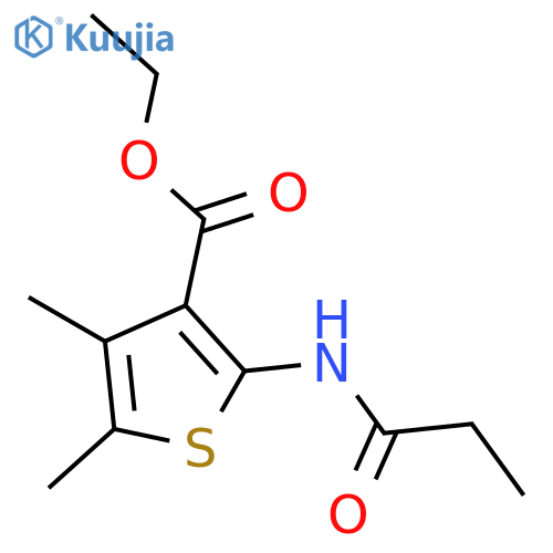 ethyl 4,5-dimethyl-2-(propanoylamino)thiophene-3-carboxylate structure