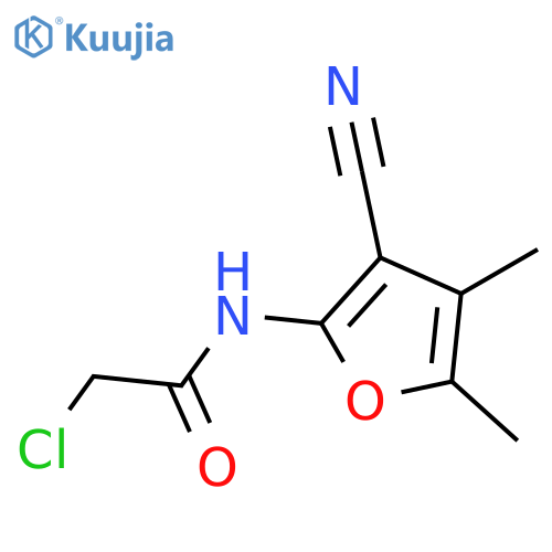 2-chloro-N-(3-cyano-4,5-dimethylfuran-2-yl)acetamide structure