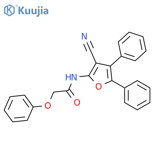 N-(3-cyano-4,5-diphenyl-2-furyl)-2-phenoxyacetamide structure
