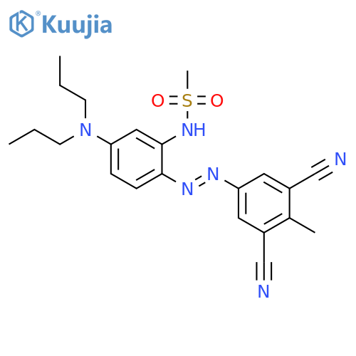 N-[2-[(2,6-dicyano-p-tolyl)azo]-5-(dipropylamino)phenyl]methanesulphonamide structure