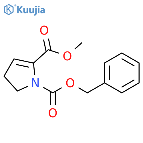 1-benzyl 2-methyl 4,5-dihydro-1H-pyrrole-1,2-dicarboxylate structure