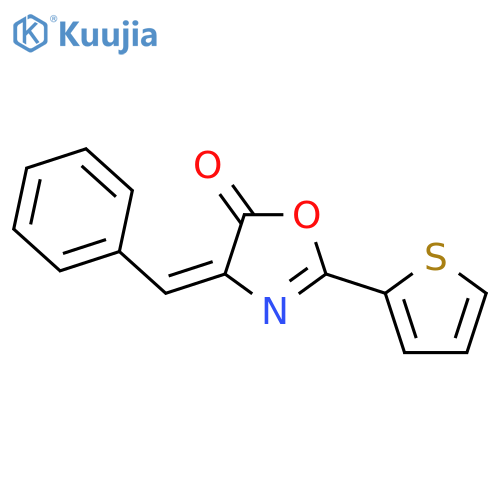 5(4H)-Oxazolone, 4-(phenylmethylene)-2-(2-thienyl)- structure