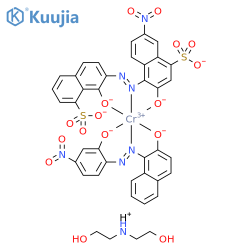Chromate(3-),[3-(hydroxy-.kappa.O)-4-[[1-(hydroxy-.kappa.O)-8-sulfo-2-naphthalenyl]azo-.kappa.N1]-7-nitro-1-naphthalenesulfonato(4-)][1-[[2-(hydroxy-.kappa.O)-4-nitrophenyl]azo-.kappa.N1]-2-naphthalenolato(2-)-.kappa.O]-,trihydrogen,compd.with2,2'-iminobis[ethanol](1:3) structure