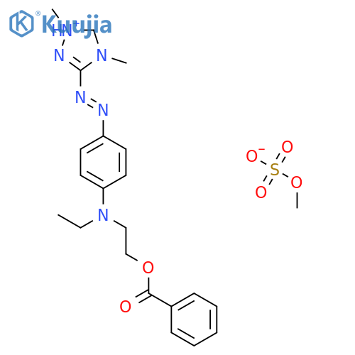 2-[4-[(1,4-dimethyl-1,5-dihydro-1,2,4-triazol-1-ium-3-yl)azo]-N-ethyl-anilino]ethyl benzoate; methyl sulfate structure