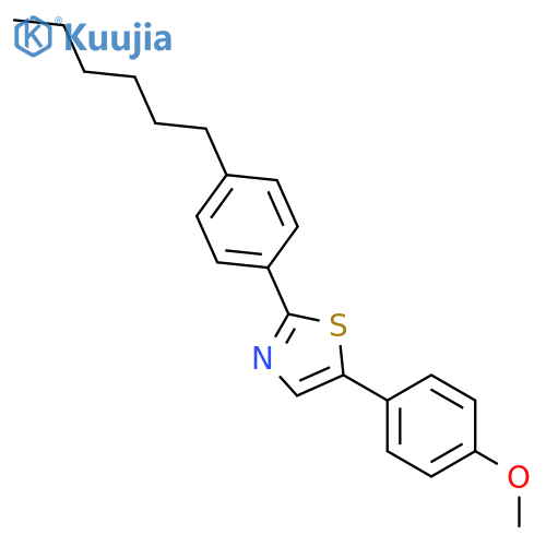 Thiazole, 2-(4-hexylphenyl)-5-(4-methoxyphenyl)- structure