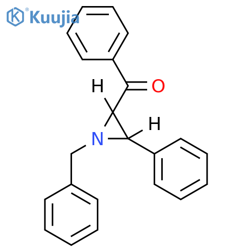 (1-benzyl-3-phenylaziridin-2-yl)(phenyl)methanone structure
