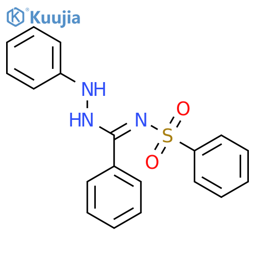 Benzenecarboximidic acid, N-(phenylsulfonyl)-, 2-phenylhydrazide structure