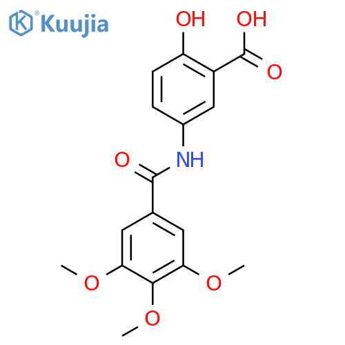 Benzoic acid, 2-hydroxy-5-[(3,4,5-trimethoxybenzoyl)amino]- structure