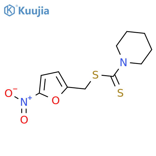 1-Piperidinecarbodithioic acid, (5-nitro-2-furanyl)methyl ester structure