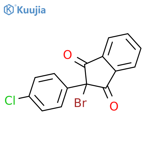 2-bromo-2-(4-chlorophenyl)-1H-indene-1,3(2H)-dione structure