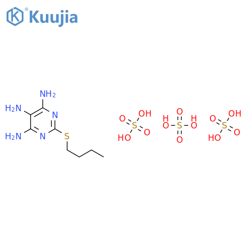 4,5,6-PYRIMIDINETRIAMINE, 2-(BUTYLTHIO)-, SULFATE (1:3) structure