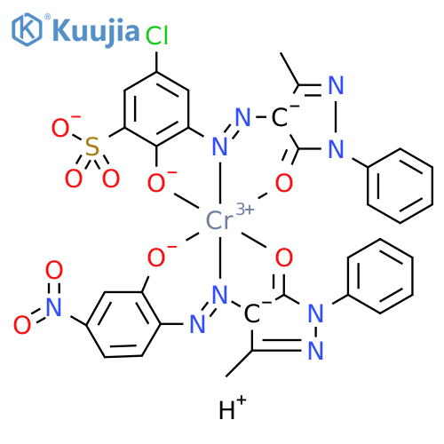 Chromate(2-),[5-chloro-3-[[4,5-dihydro-3-methyl-5-(oxo-.kappa.O)-1-phenyl-1H-pyrazol-4-yl]azo-.kappa.N1]-2-(hydroxy-.kappa.O)benzenesulfonato(3-)][2,4-dihydro-4-[[2-(hydroxy-.kappa.O)-4-nitrophenyl]azo-.kappa.N1]-5-methyl-2-phenyl-3H-pyrazol-3-onato(2-)-.kappa.O3]-,dihydrogen structure