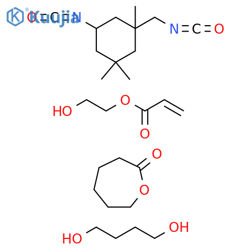 2-Propenoic acid, 2-hydroxyethyl ester, polymer with 1,4-butanediol, 5-isocyanato-1-(isocyanatomethyl)-1,3,3-trimethylcyclohexane and 2-oxepanone structure