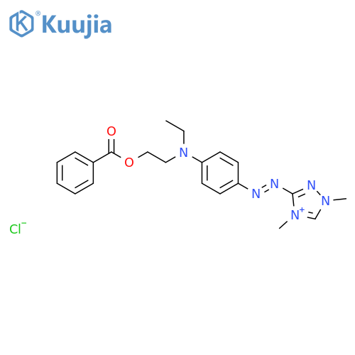 1H-1,2,4-Triazolium, 3-((4-((2-(benzoyloxy)ethyl)ethylamino)phenyl)azo)-1,4-dimethyl-, chloride structure