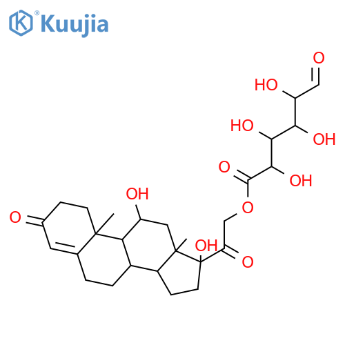 [2-[(8S,9S,10R,11R,13S,14S,17R)-11,17-dihydroxy-10,13-dimethyl-3-oxo-2 ,6,7,8,9,11,12,14,15,16-decahydro-1H-cyclopenta[a]phenanthren-17-yl]-2 -oxo-ethyl] (2S,3S,4S,5R)-2,3,4,5-tetrahydroxy-6-oxo-hexanoate structure