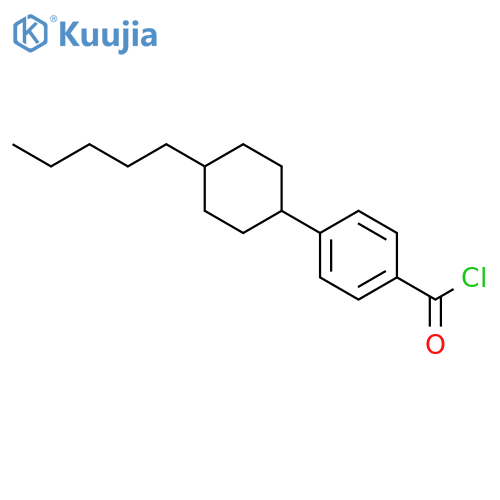 Benzoyl chloride, 4-(4-pentylcyclohexyl)-, trans- structure