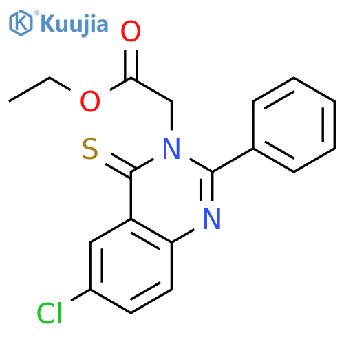 3(4H)-Quinazolineacetic acid, 6-chloro-2-phenyl-4-thioxo-, ethyl ester structure
