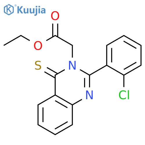 3(4H)-QUINAZOLINEACETIC ACID, 2-(2-CHLOROPHENYL)-4-THIOXO-, ETHYL ESTER structure