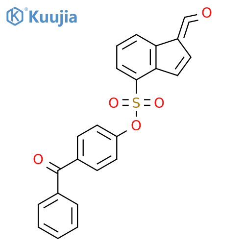 1H-Indene-4-sulfonic acid, 1-carbonyl-, 4-benzoylphenyl ester structure