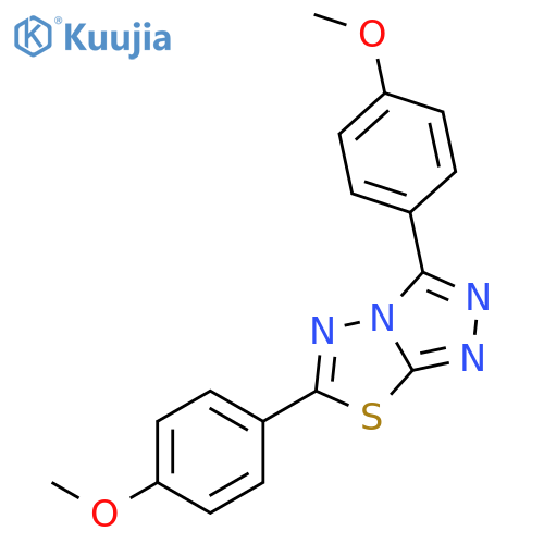 1,2,4-TRIAZOLO[3,4-B][1,3,4]THIADIAZOLE, 3,6-BIS(4-METHOXYPHENYL)- structure