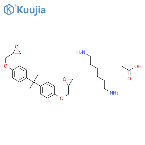 acetic acid; hexane-1,6-diamine; 2-[[4-[2-[4-(oxiran-2-ylmethoxy)phenyl]propan-2-yl]phenoxy]methyl]oxirane structure