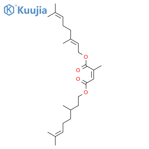 1-[(2E)-3,7-dimethylocta-2,6-dien-1-yl] 4-[(3R)-3,7-dimethyloct-6-en-1-yl] (2E)-2-methylbut-2-enedioate structure