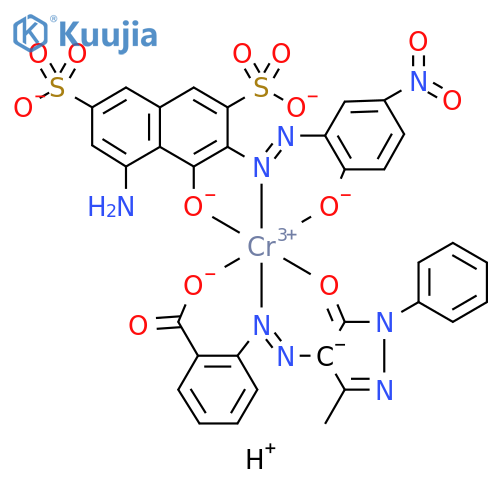 Chromate(3-),[5-amino-4-hydroxy-3-[(2-hydroxy-5-nitrophenyl)azo]-2,7-naphthalenedisulfonato(4-)][2-[(4,5-dihydro-3-methyl-5-oxo-1-phenyl-1H-pyrazol-4-yl)azo]benzoato(2-)]-,trihydrogen structure