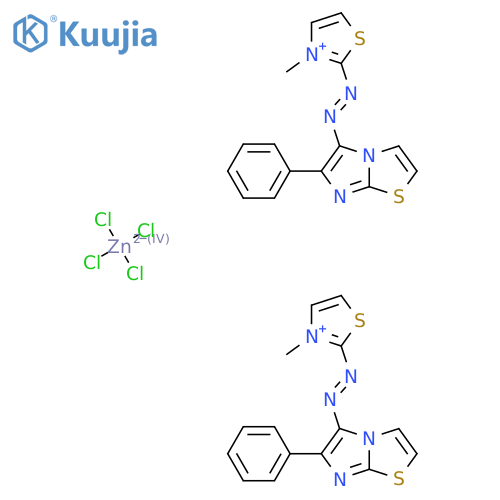 Thiazolium, 3-methyl-2-((6-phenylimidazo(2,1-b)thiazol-5-yl)azo)-, (T-4)-tetrachlorozincate(2-) (2:1) structure
