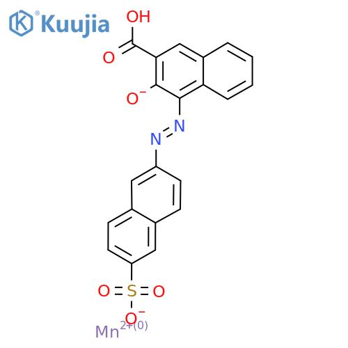 2-Naphthalenecarboxylic acid, 3-hydroxy-4-(6-sulfo-2-naphthalenyl)azo-, manganese(2+) salt (1:1) structure