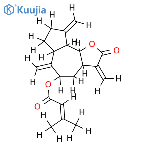 9-(3-Methyl-2-butenoyl)-(1alpha,5alpha,6alpha,9alpha)-9-Hydroxy-4(15),10(14),11(13)-guaiatrien-12,6-olide structure