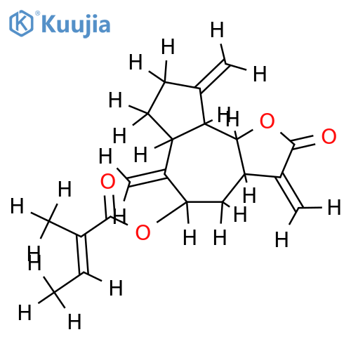 9-Angeloyl-(1alpha,5alpha,6alpha,9alpha)-9-Hydroxy-4(15),10(14),11(13)-guaiatrien-12,6-olide structure